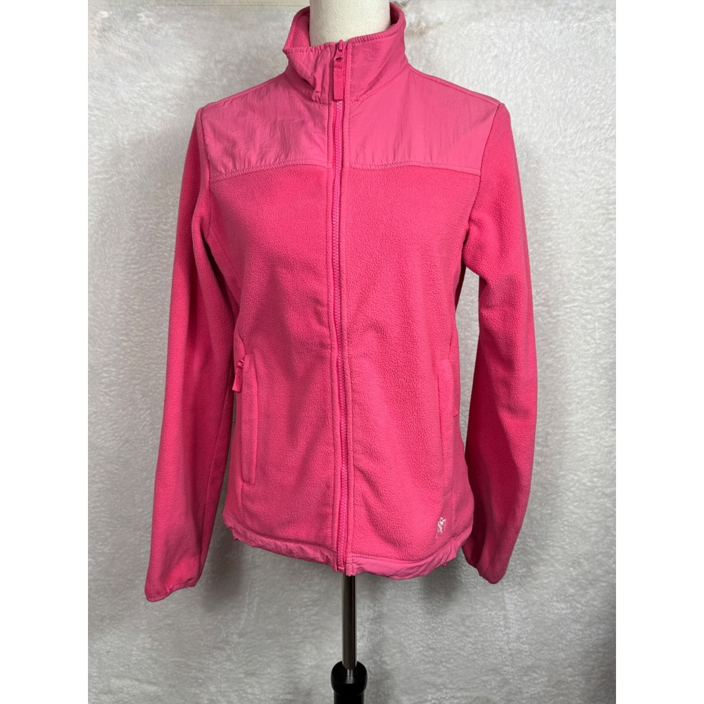 Aeropostale Womens Size Medium Fleece Jacket‎ Full Zip Pink Mock Neck